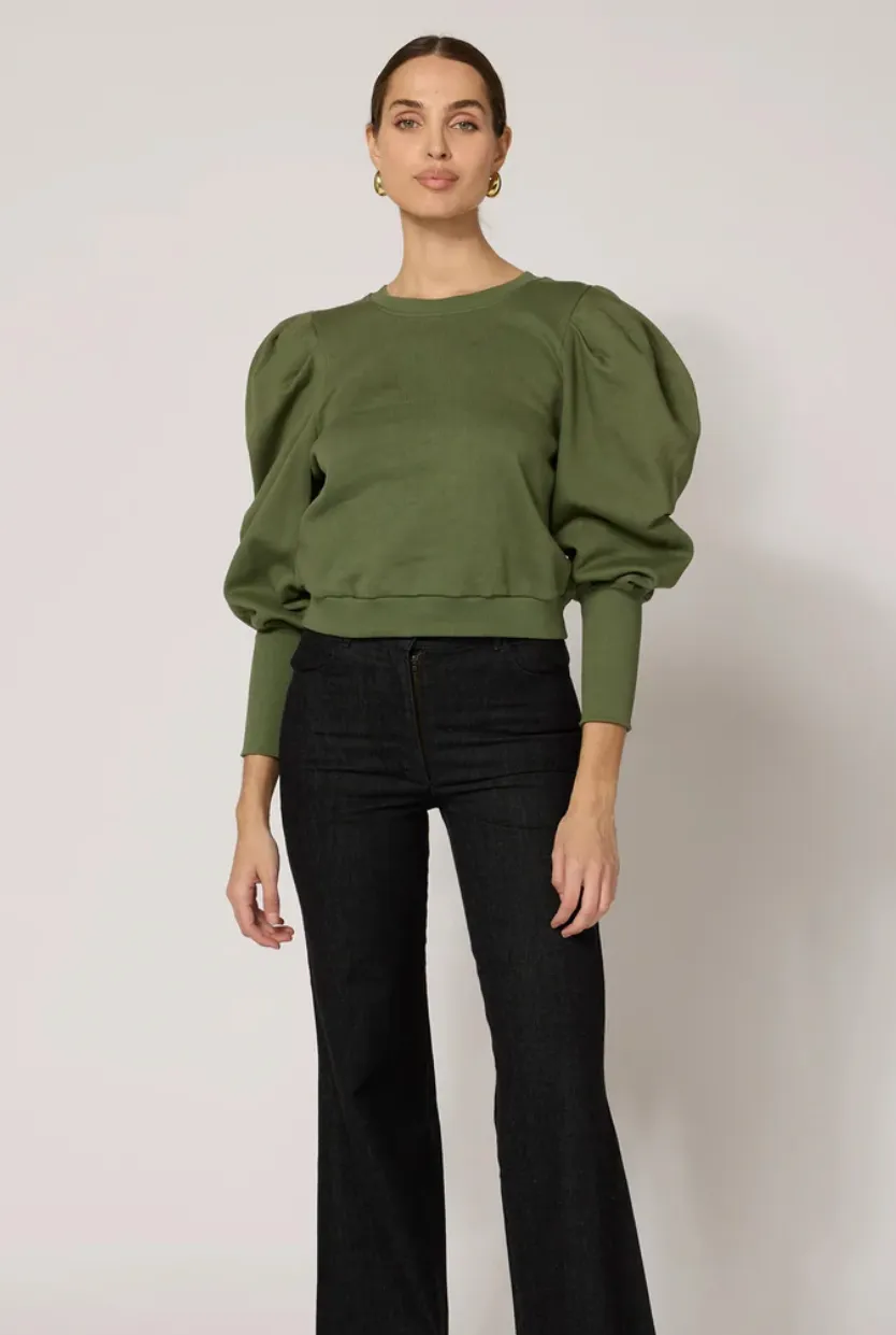 INDI SWEATER IN ARMY GREEN