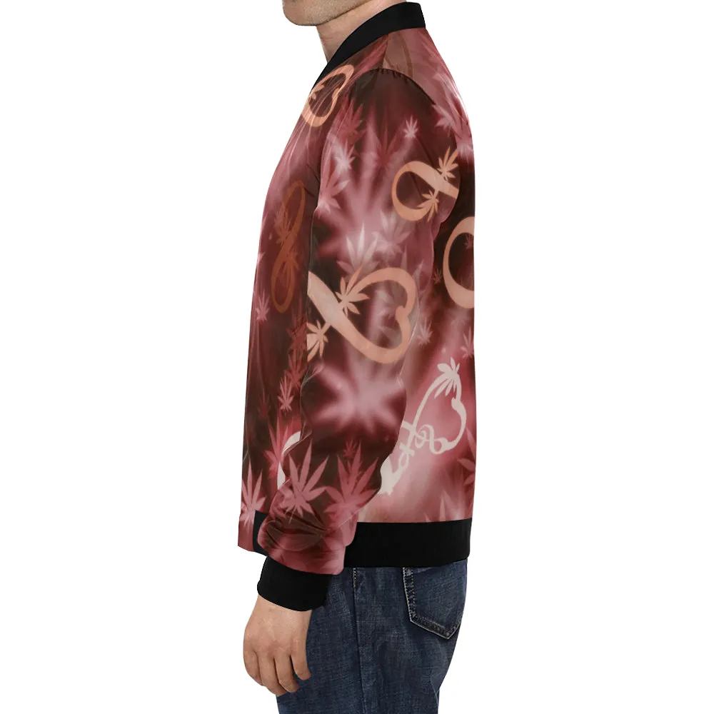 INFINITY RED COSMOS Bomber Jacket for Men