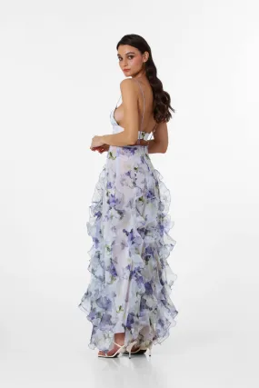 Iris Flower Maxi Dress