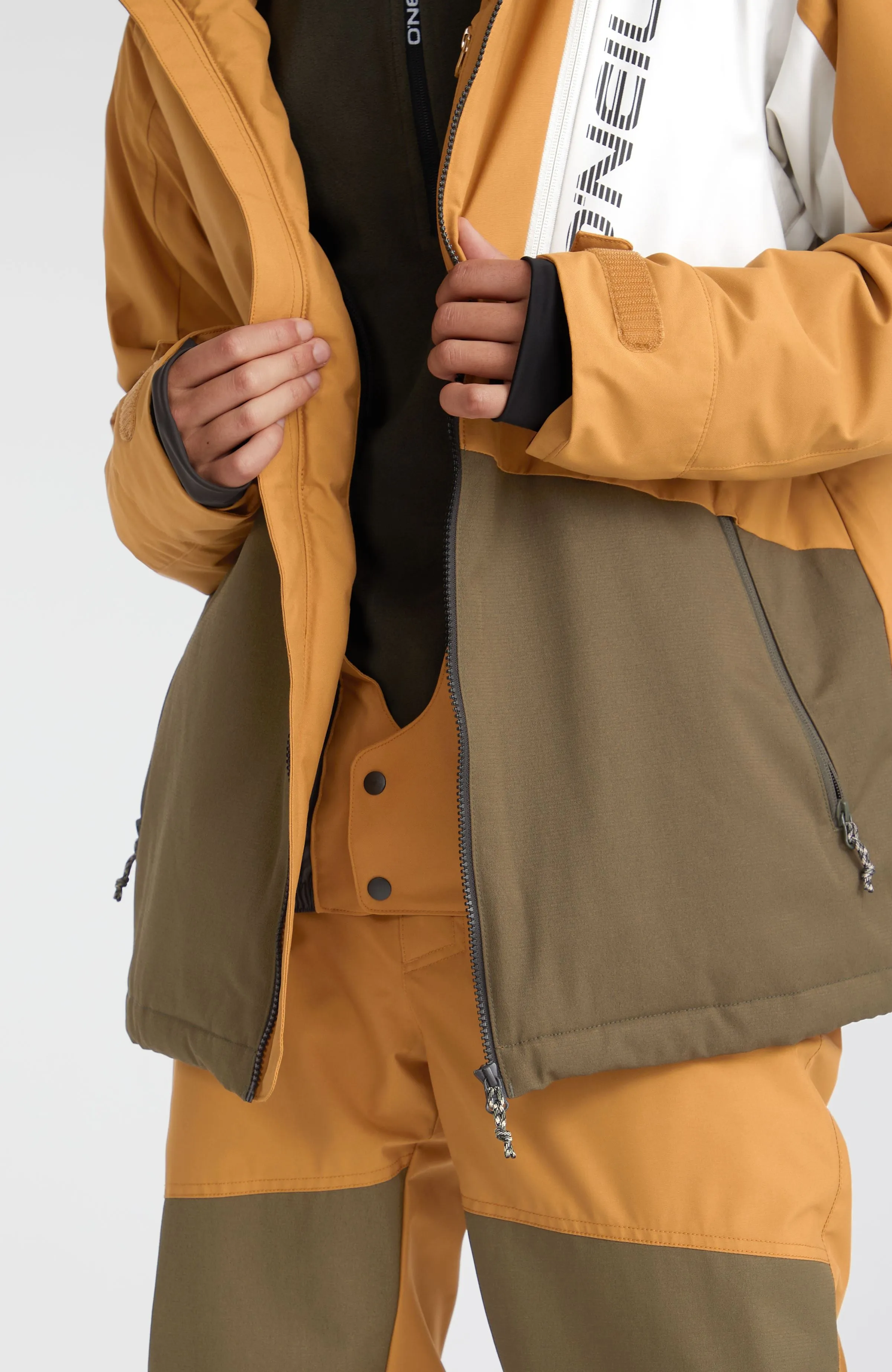 Jacksaw Jacket | Rich Caramel Colour block