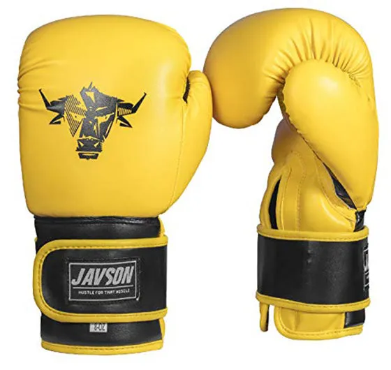 JAVSON KIDS BOXING GLOVES TODA SERIES HOOK & LOOP YELLOW / BLACK