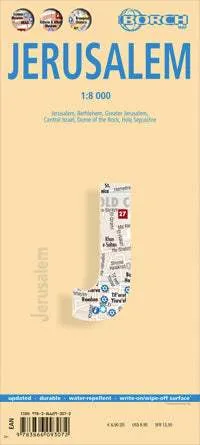 Jerusalem Road Map (5th Edition) by Borch Map (2012)