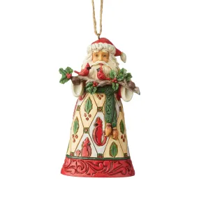 Jim Shore Santa with Cardinals Ornament