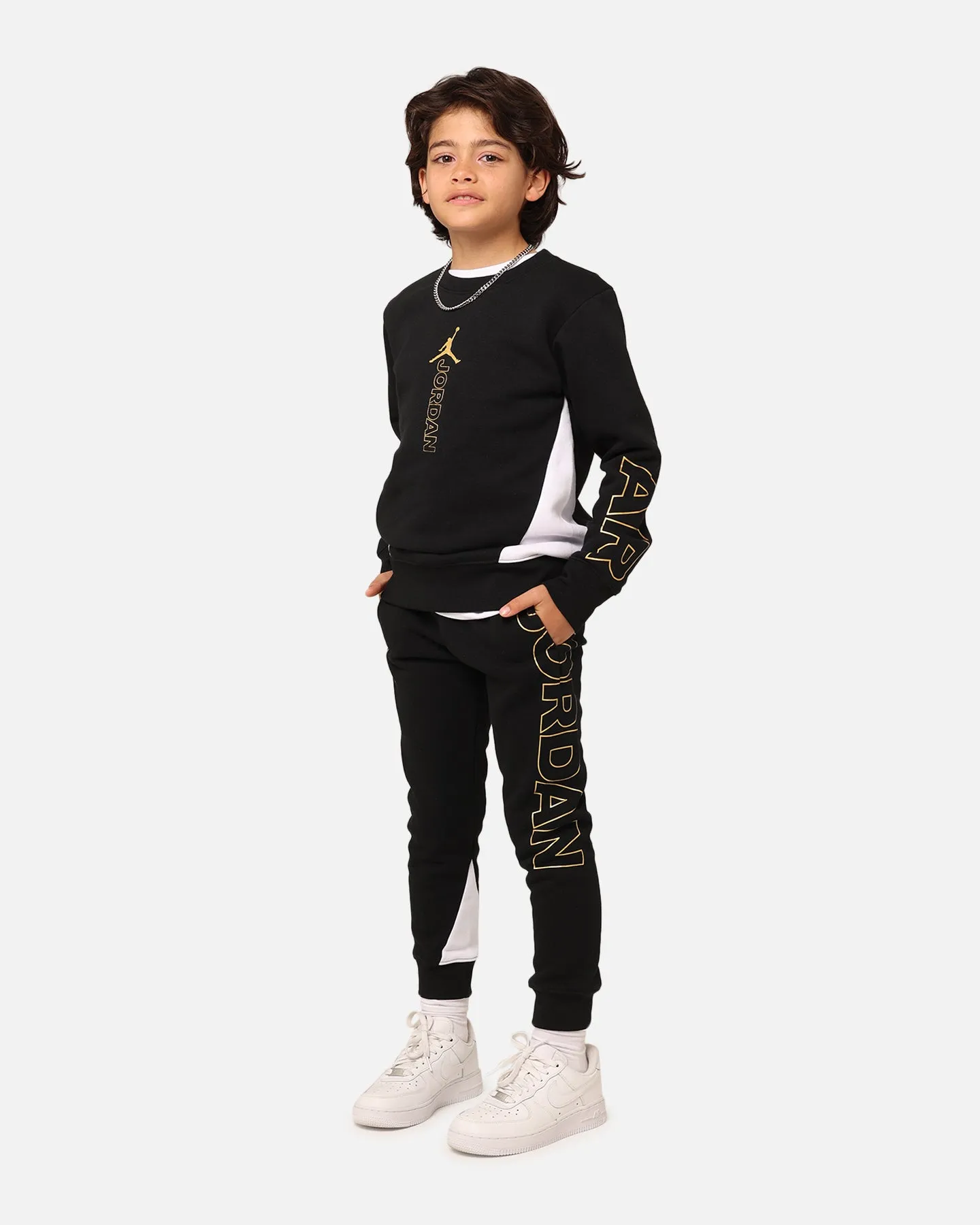 Jordan Junior Holiday Shine Air Crewneck Black