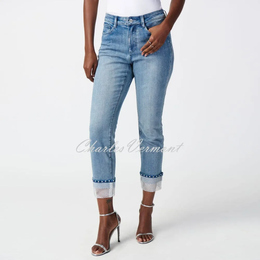 Joseph Ribkoff Embellished Mesh Jean - Style 241929