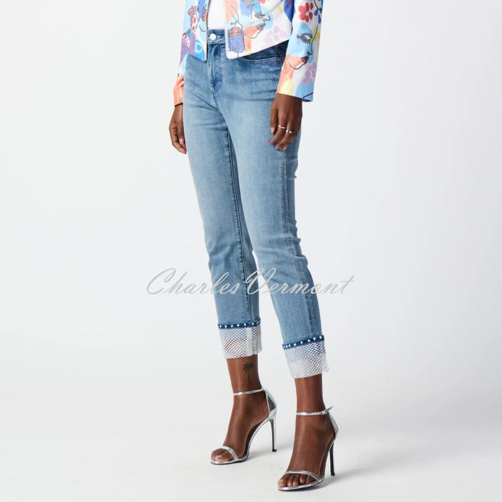 Joseph Ribkoff Embellished Mesh Jean - Style 241929