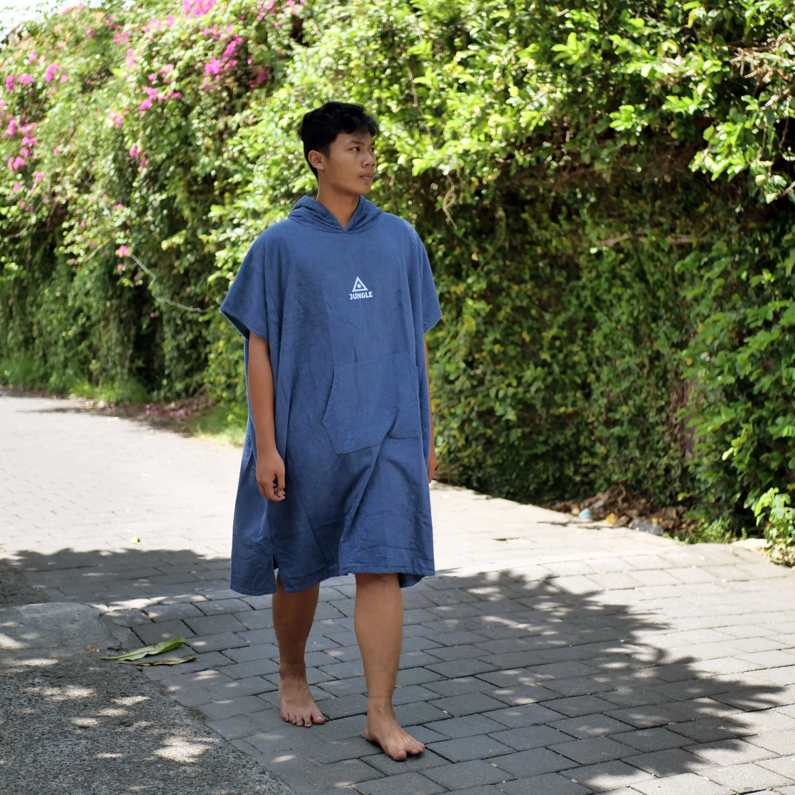 Jungle Towel Poncho Blue