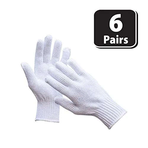 Knit Cotton Work Gloves, String Knit, Lightweight, White