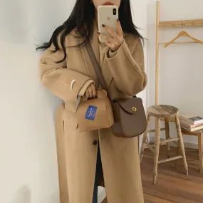 [Korean Style] Hennie Wool Blended Long Coat