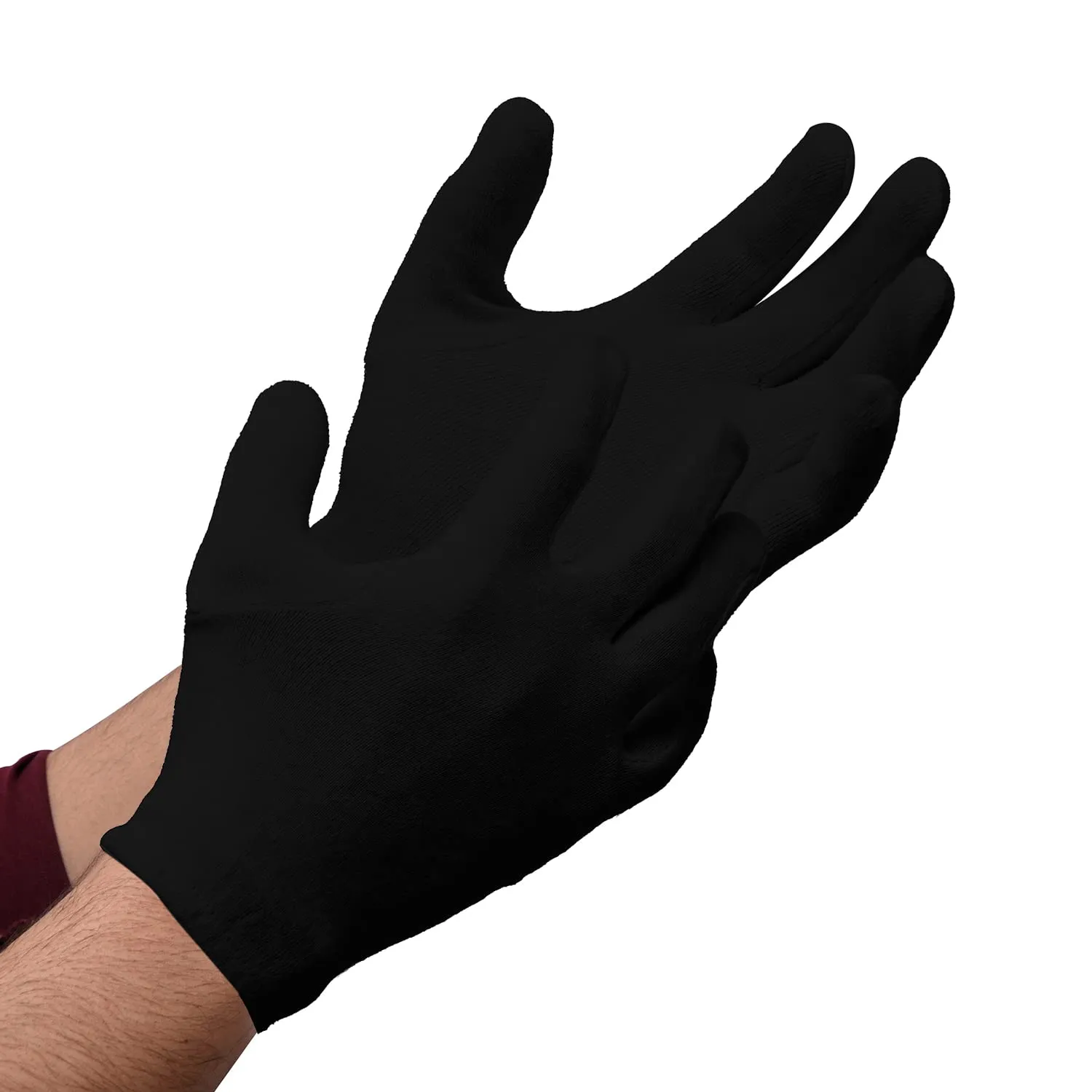 Kuber Industries Gloves | Cotton Summer Gloves | Protection From Sun Burns | Dust | Pollution | Gloves For Women | Gloves For Men | 1 Pair | Black