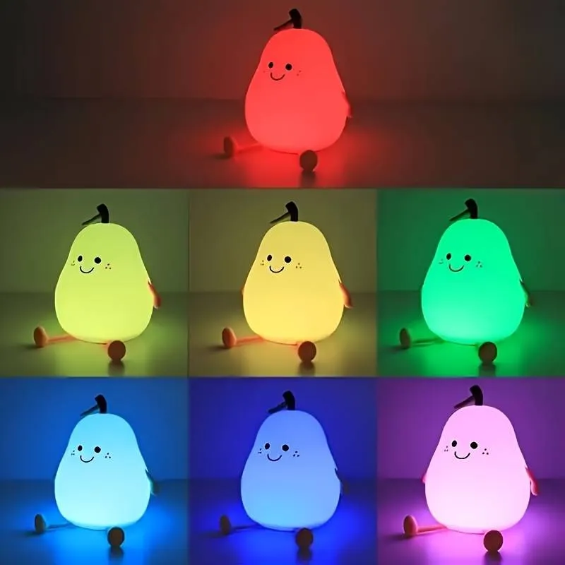 LED Pear Night Light Lamp