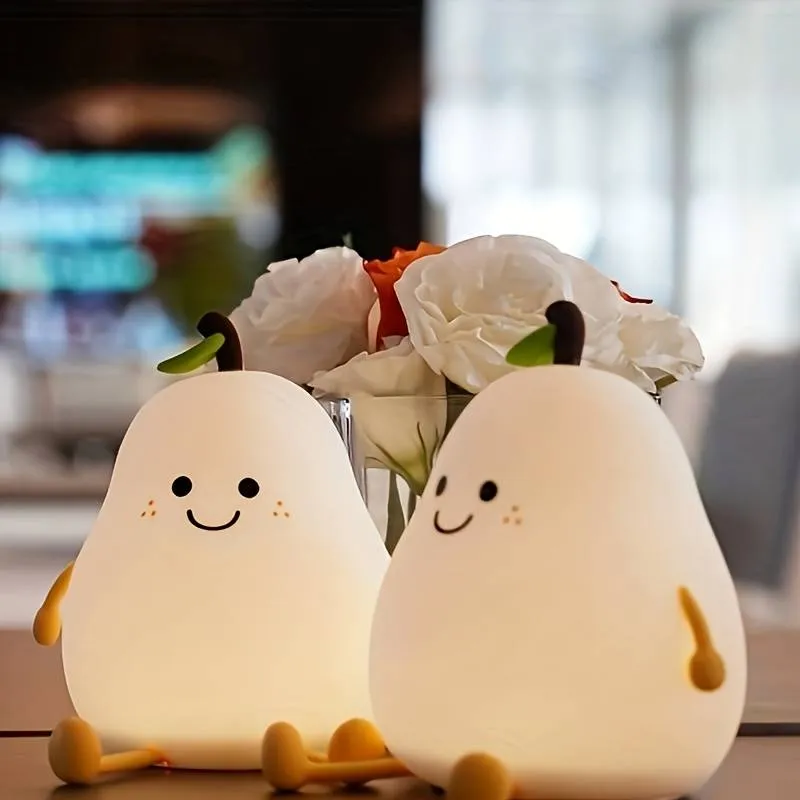 LED Pear Night Light Lamp