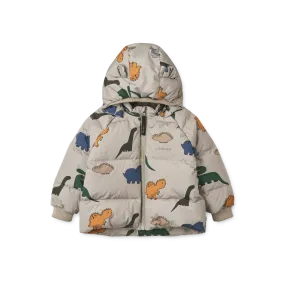 Liewood Polle Down Puffer Jacket | Dinosaurs / Mist