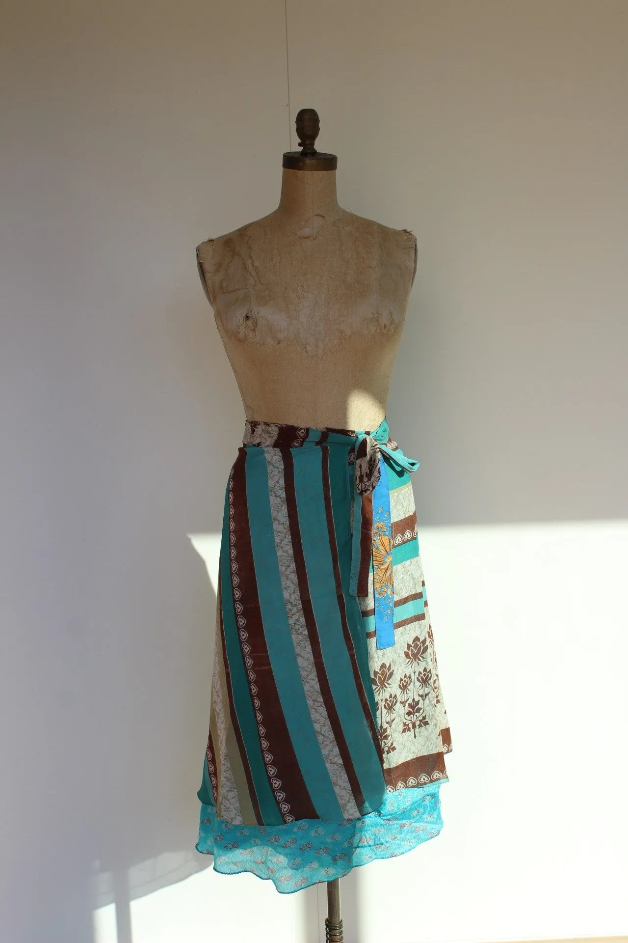 Long Multi Wear Reversible Skirt - Lotus