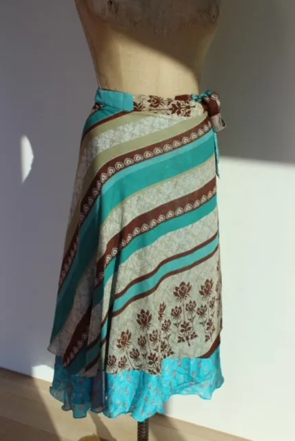 Long Multi Wear Reversible Skirt - Lotus