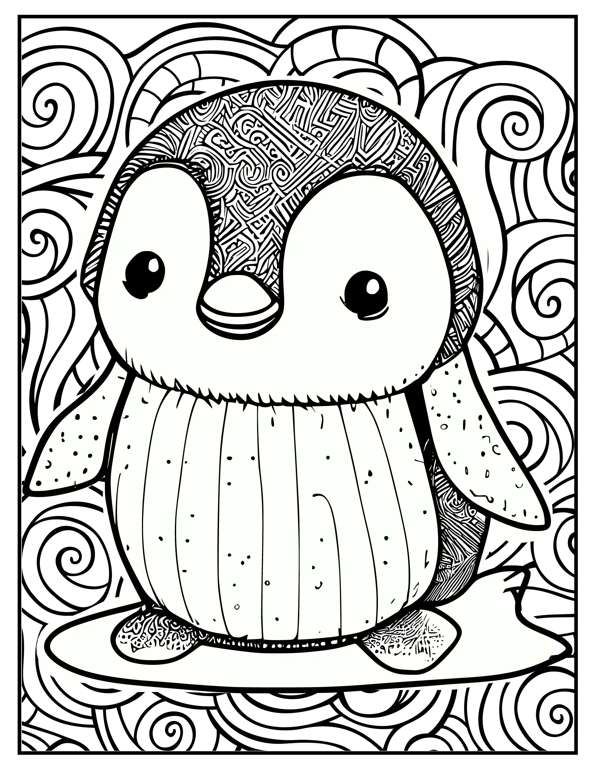 Love Penguins: A Delightful (Digital) Printable Coloring Book for All Ages