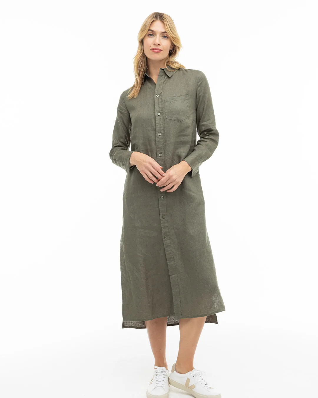 Luxe Linen Shirt Dress