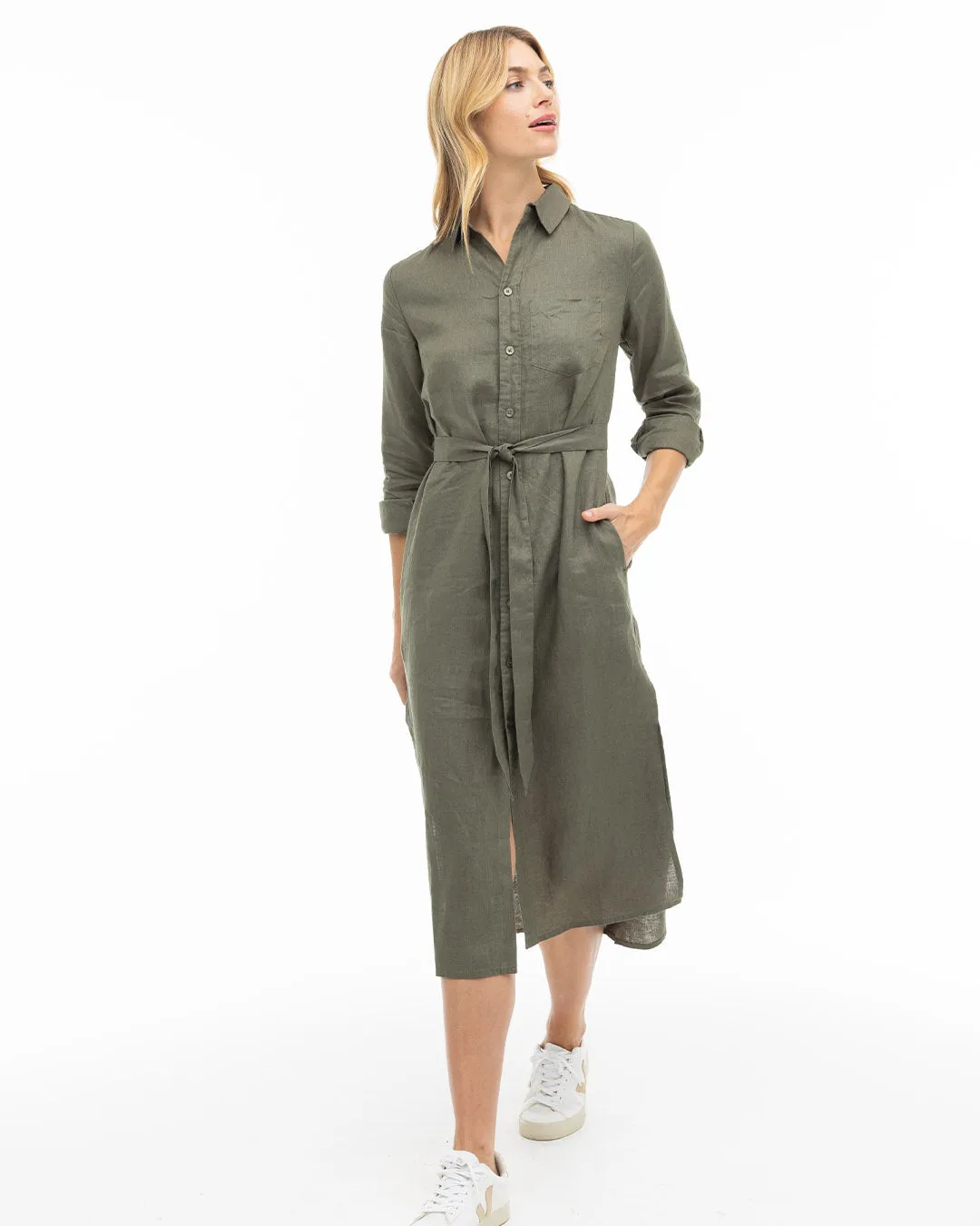 Luxe Linen Shirt Dress