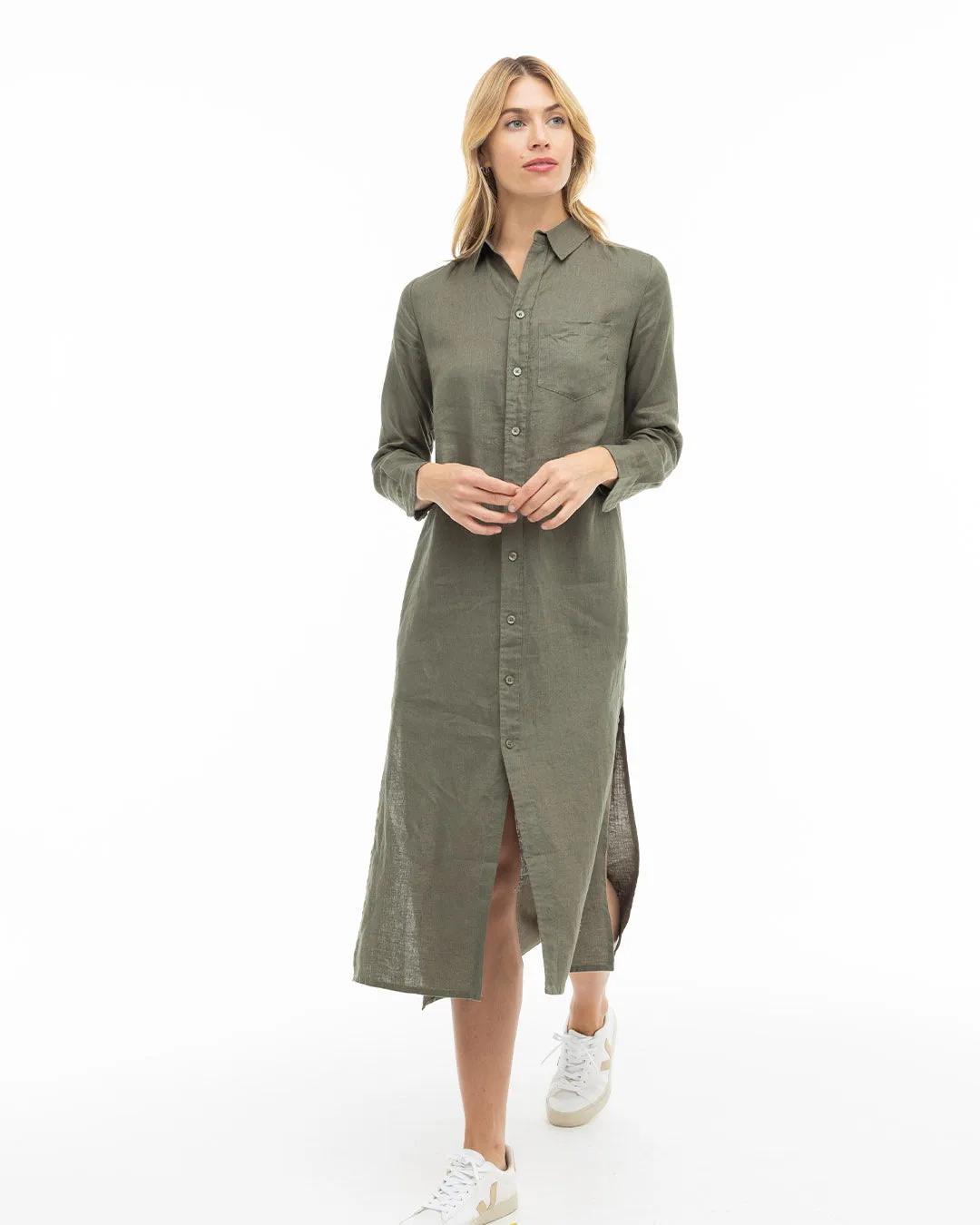 Luxe Linen Shirt Dress