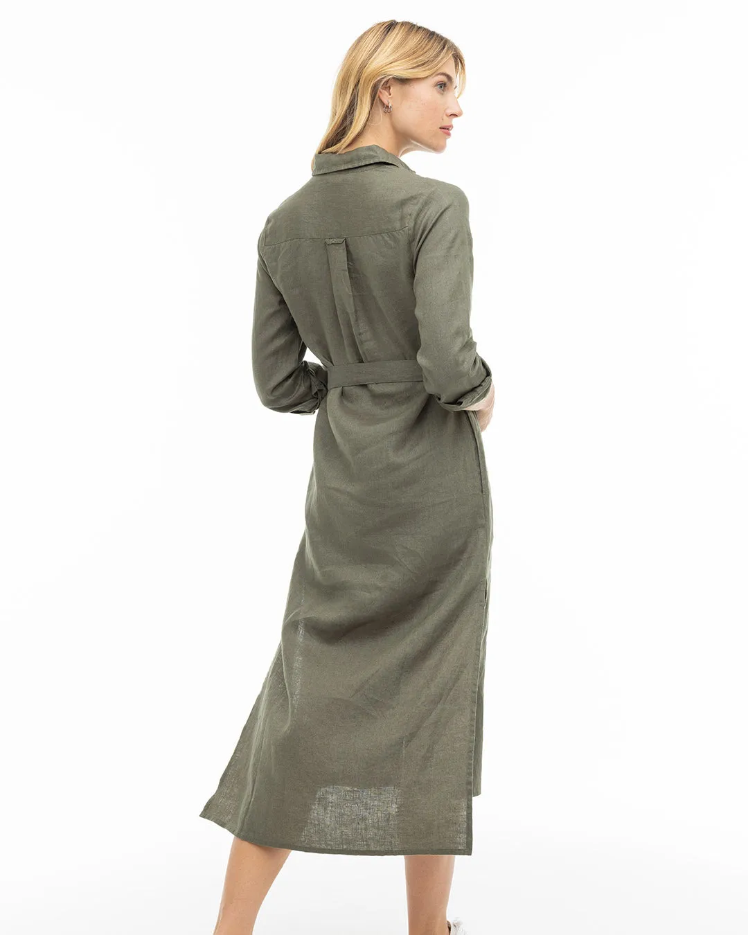 Luxe Linen Shirt Dress