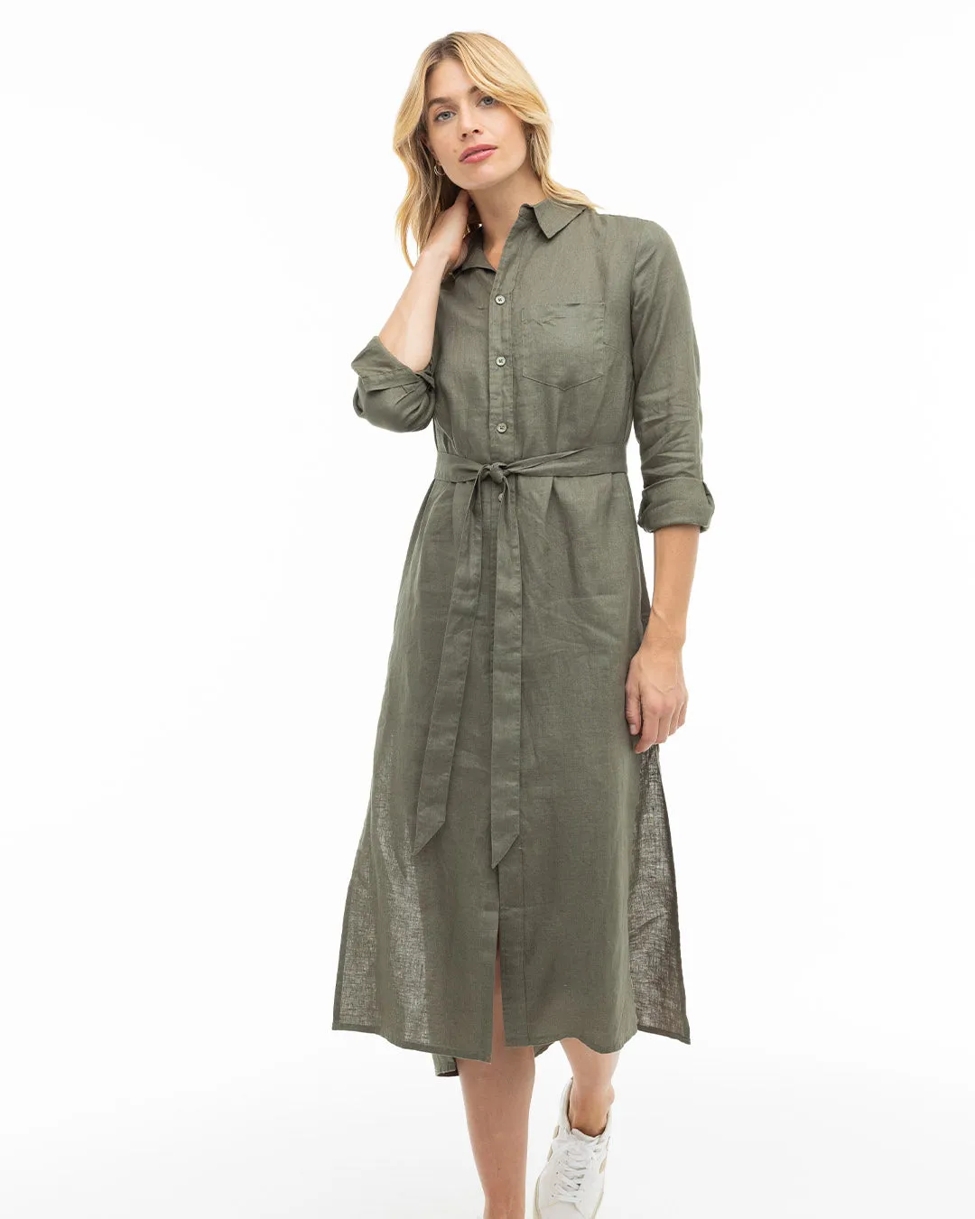 Luxe Linen Shirt Dress