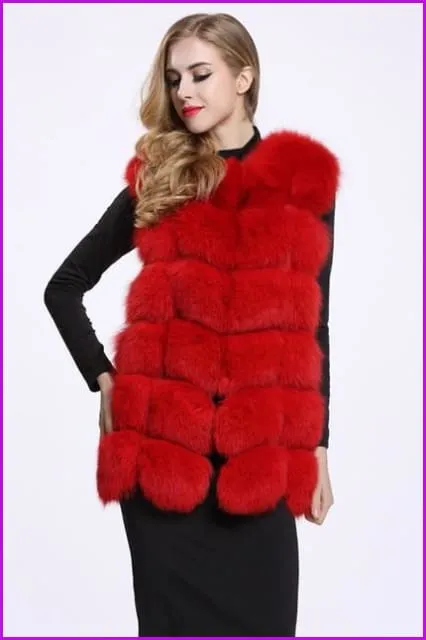 Luxury Warm Fluffy Faux Fur Gilet F2797