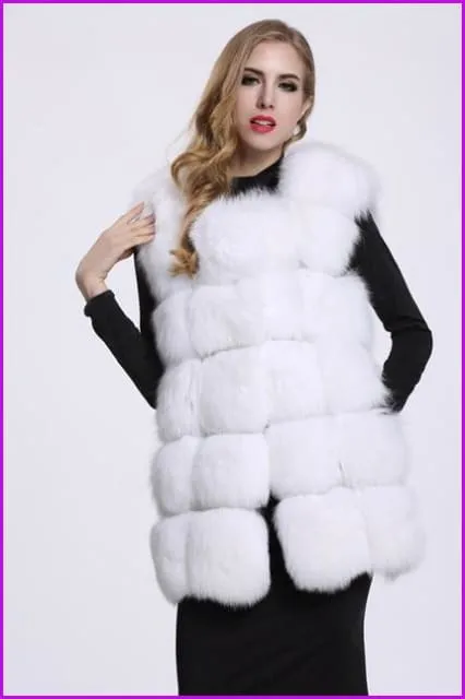 Luxury Warm Fluffy Faux Fur Gilet F2797