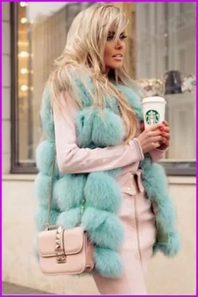 Luxury Warm Fluffy Faux Fur Gilet F2797