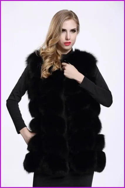 Luxury Warm Fluffy Faux Fur Gilet F2797