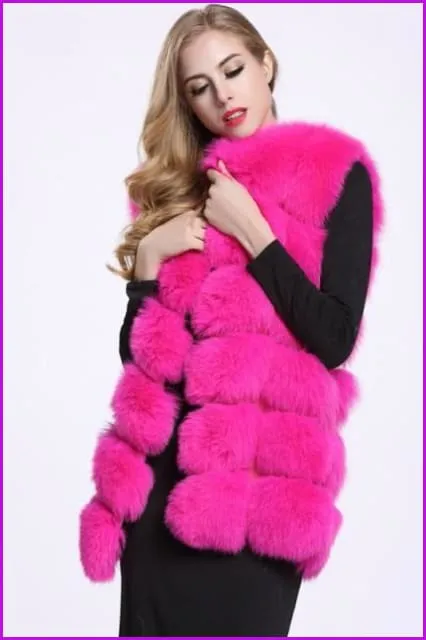 Luxury Warm Fluffy Faux Fur Gilet F2797