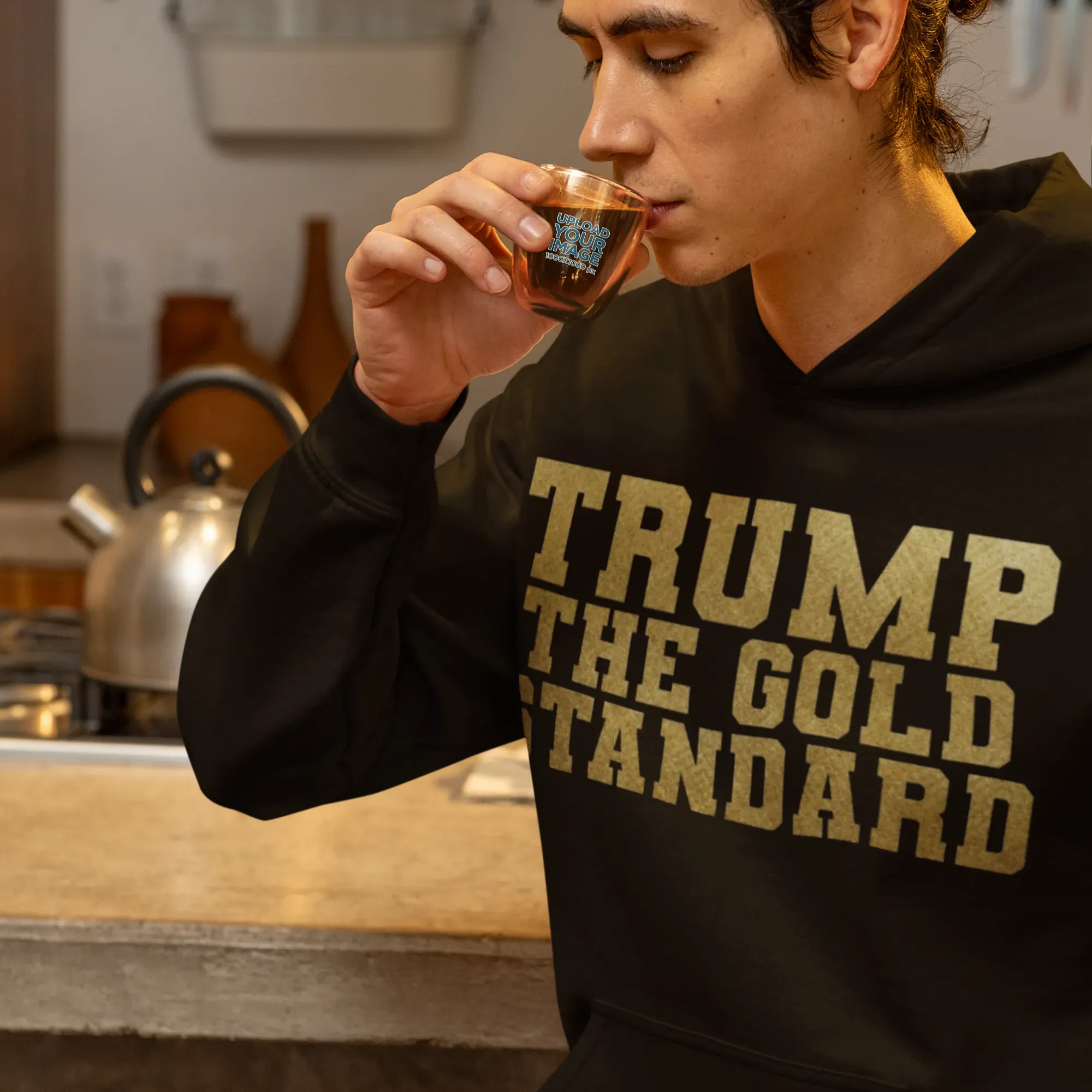 Maga Hoodie Trump The Gold Standard Midweight Blended Cotton Soft Pullover