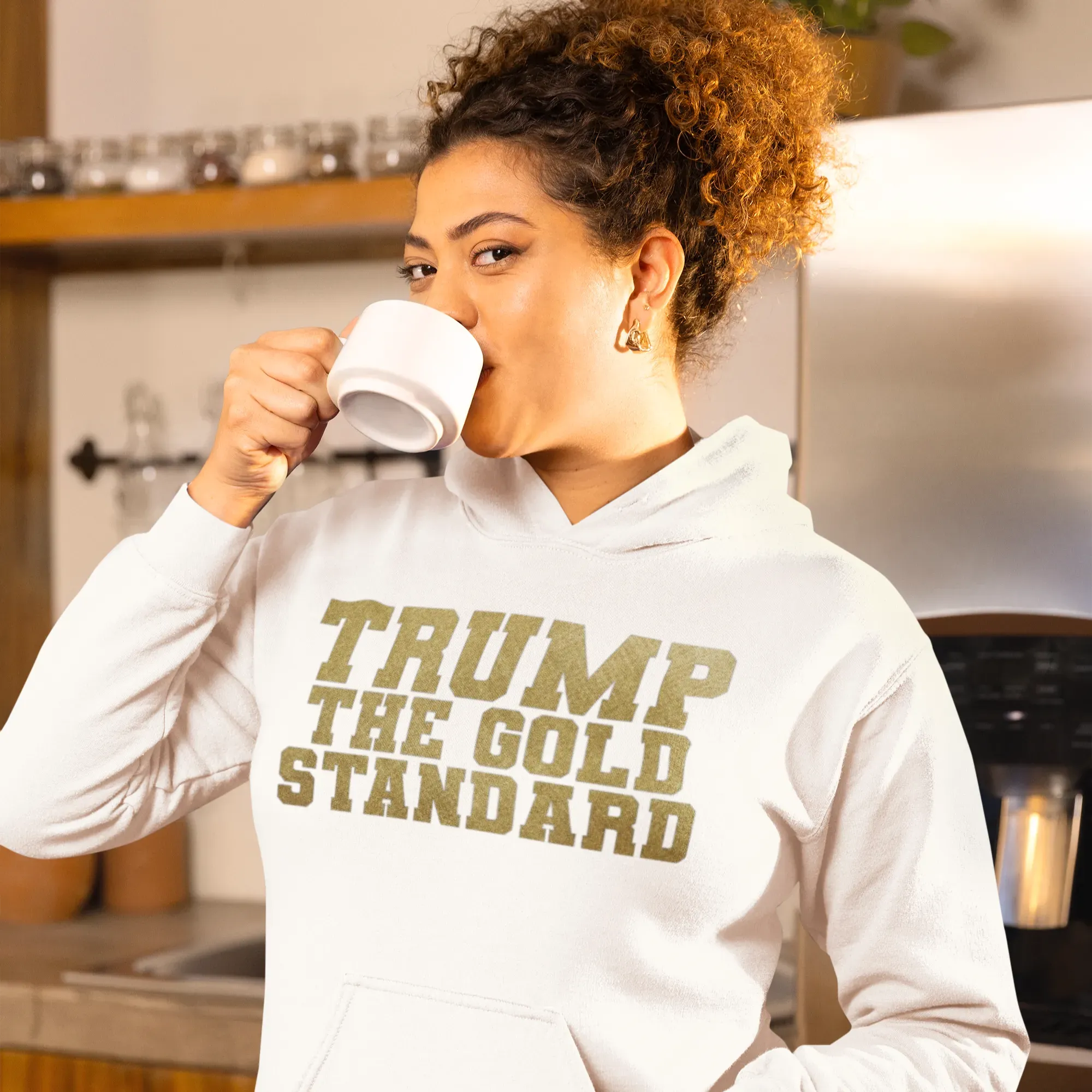 Maga Hoodie Trump The Gold Standard Midweight Blended Cotton Soft Pullover