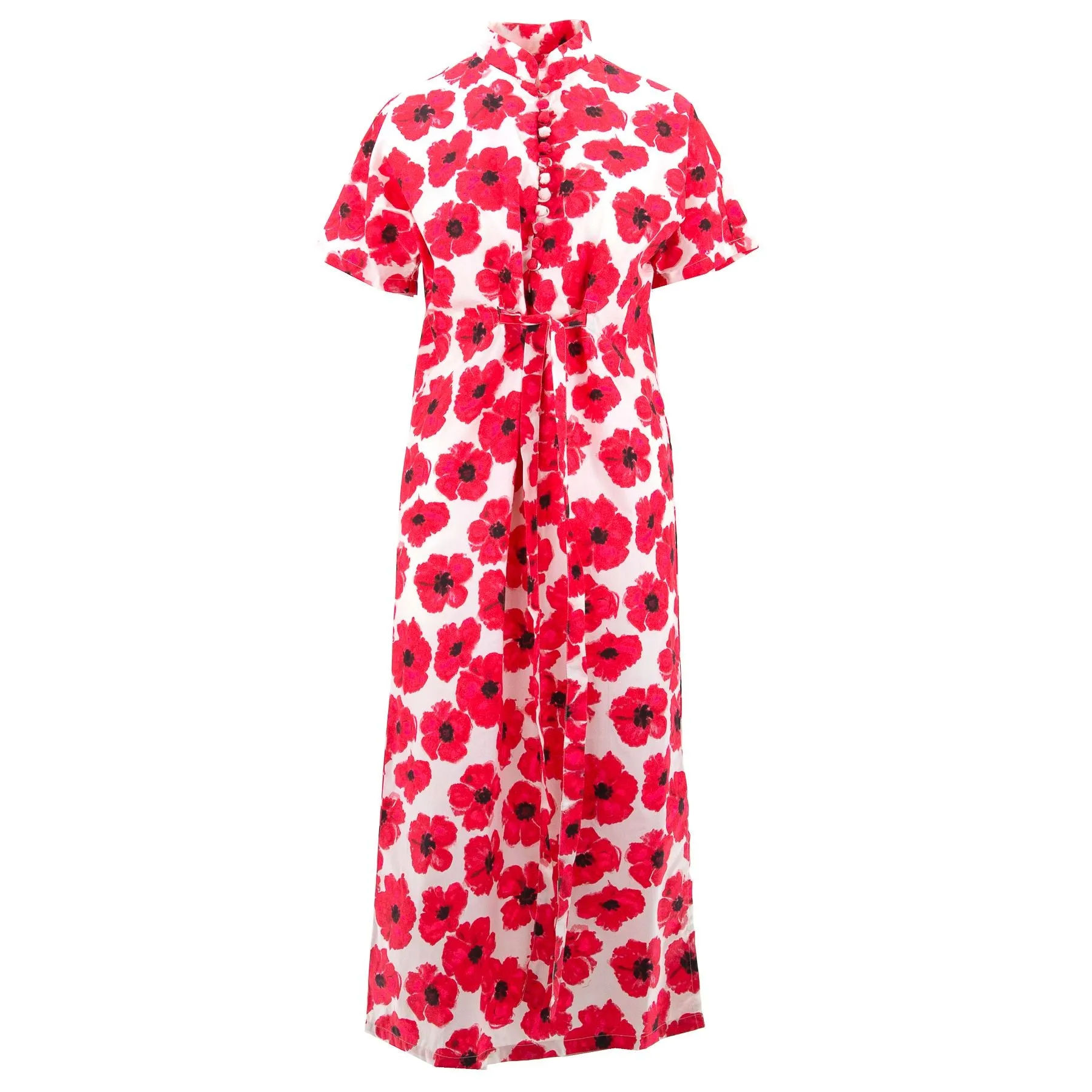 Mandarin Maxi Dress - Vermillion Summer