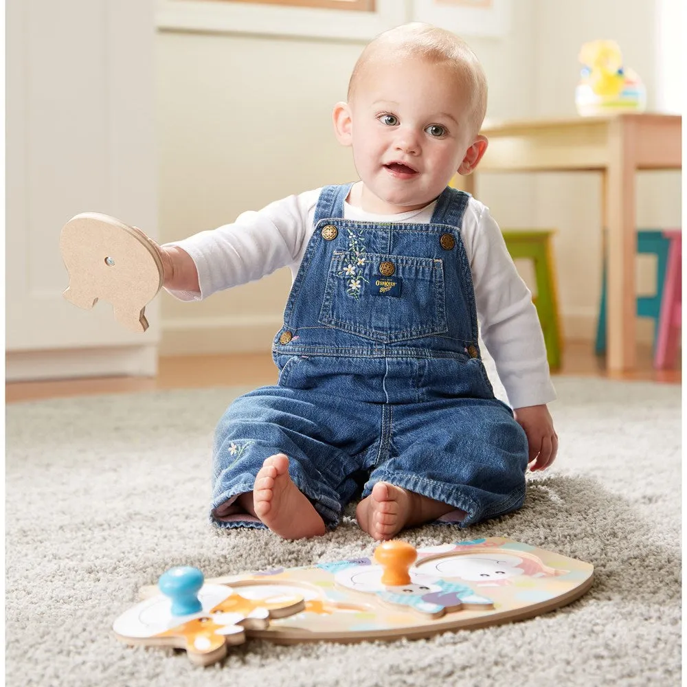 Melissa and Doug First Play Wooden Jumbo Knob Farm Animal Puzzle