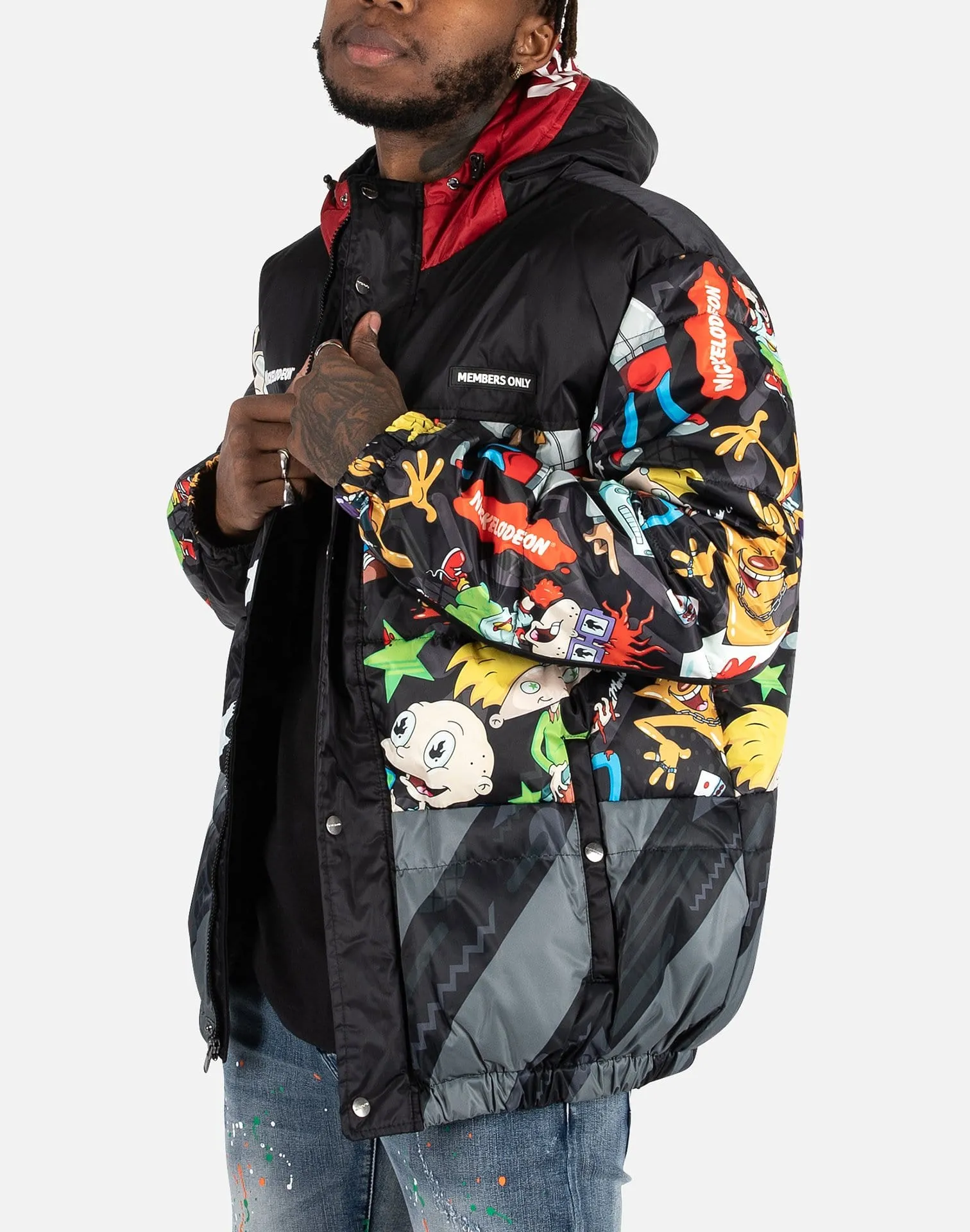 Members Only NICKELODEON MASHUP BLOCK PUFFER JACKET