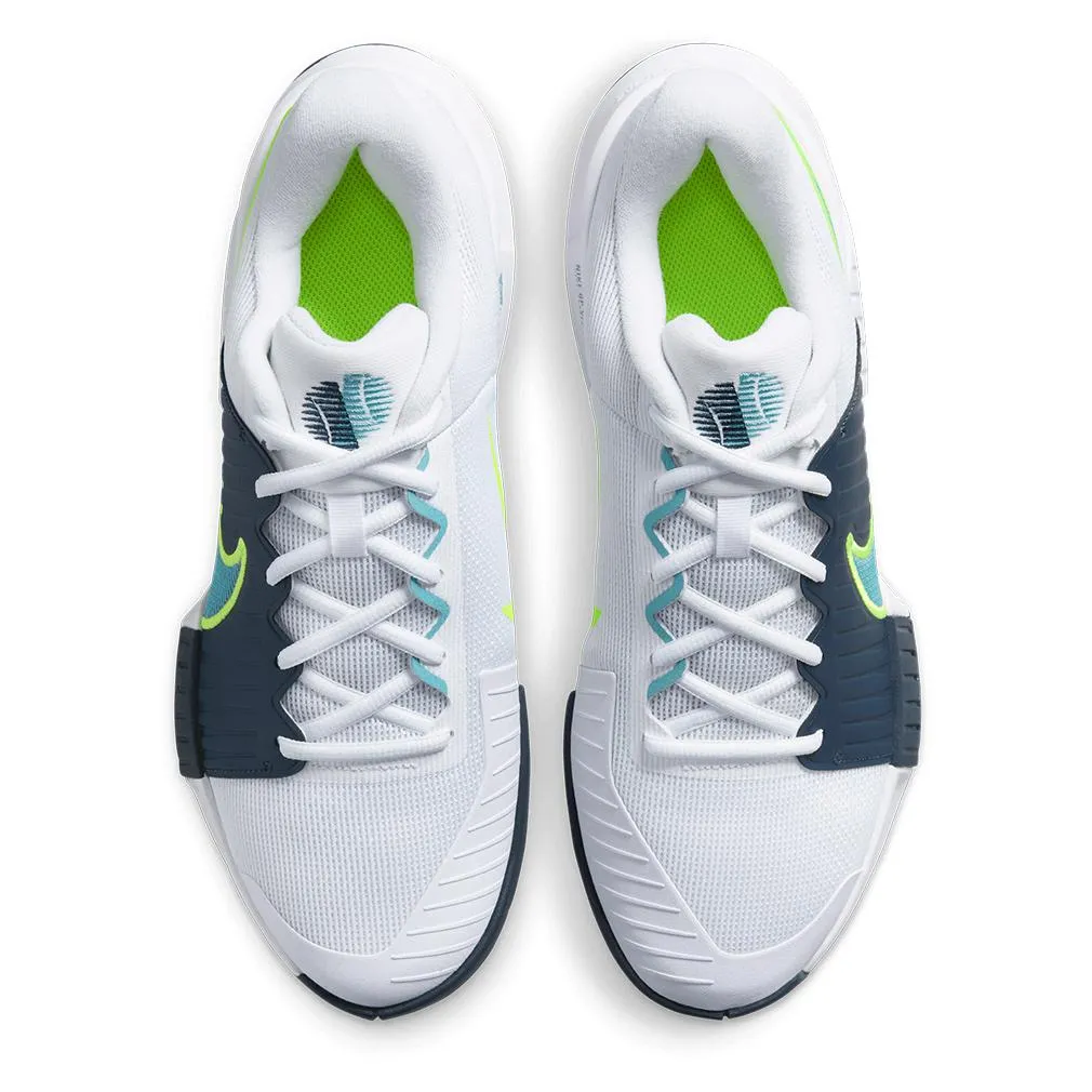 Mens GP Challenge Pro Tennis Shoes White and Denim Turq