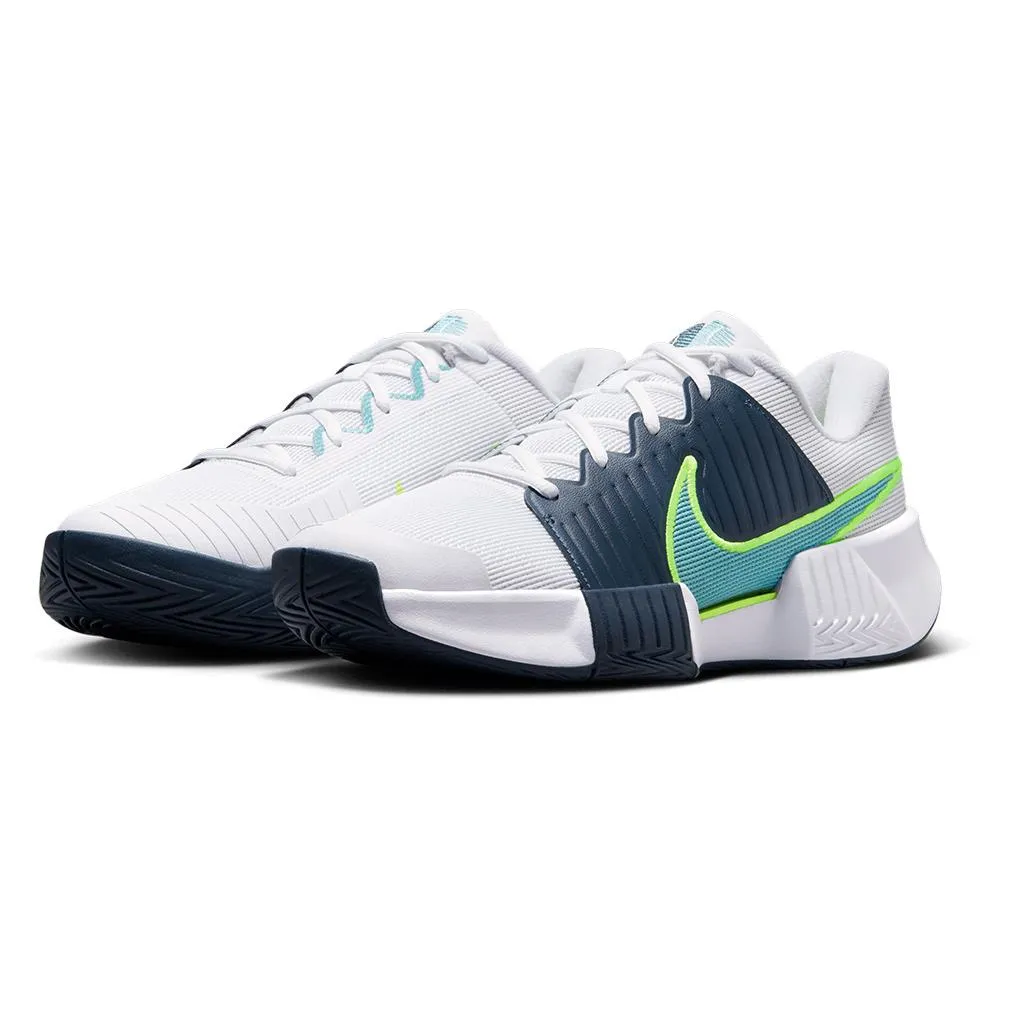 Mens GP Challenge Pro Tennis Shoes White and Denim Turq