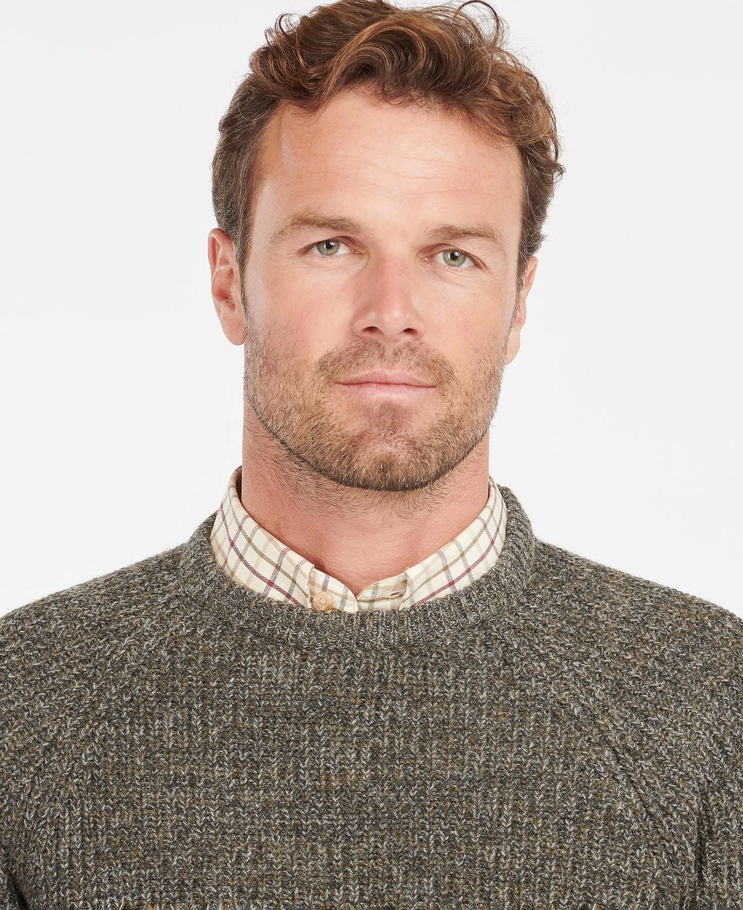 Men's Horseford Crew Neck Sweater - Olive