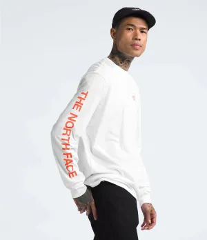 Men’s Long-Sleeve Sleeve Hit Graphic Tee - White/Vivid Flame