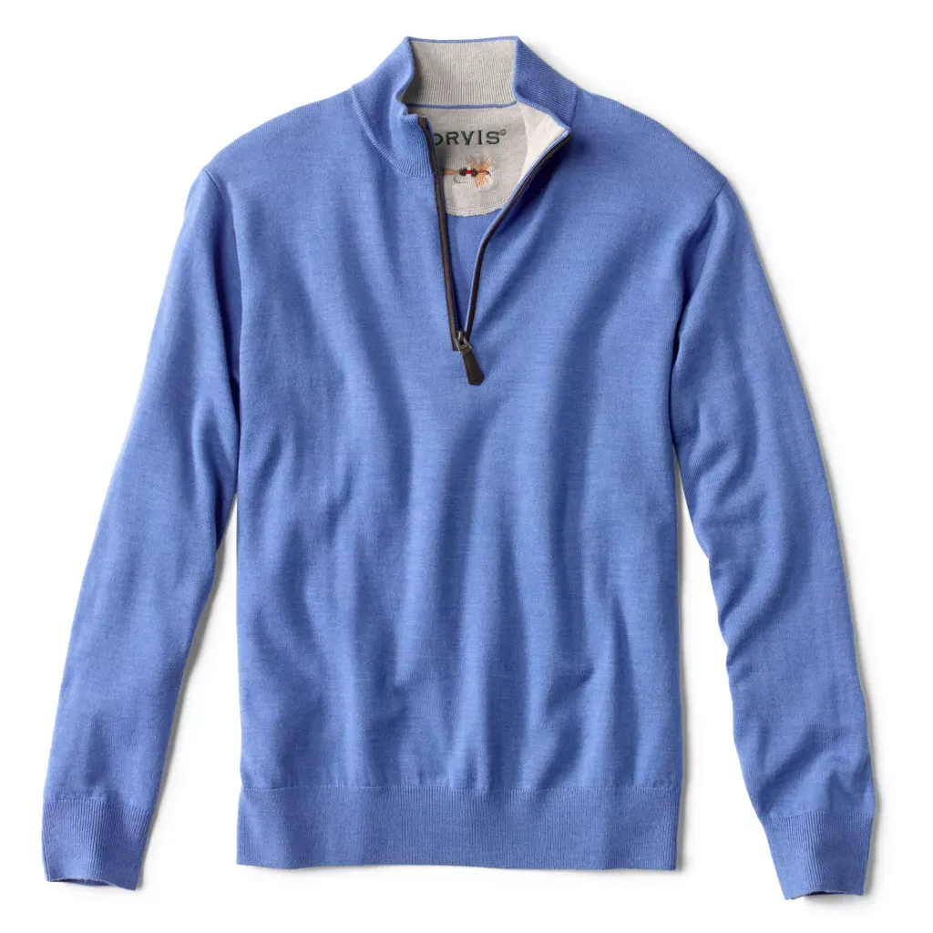 Merino Wool Quarter-Zip Sweater 2.0 / Navy