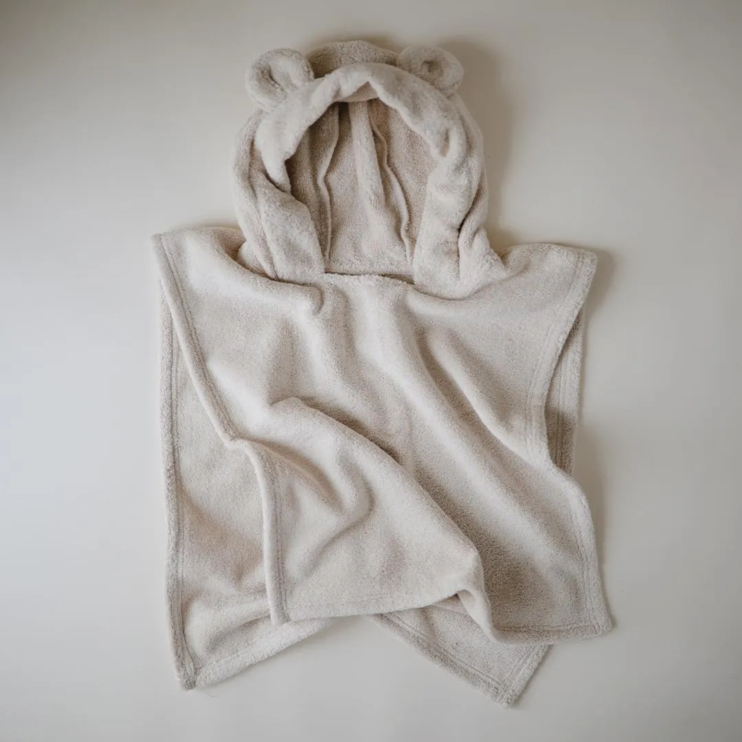 Mushie Poncho Towel - Bear Fog