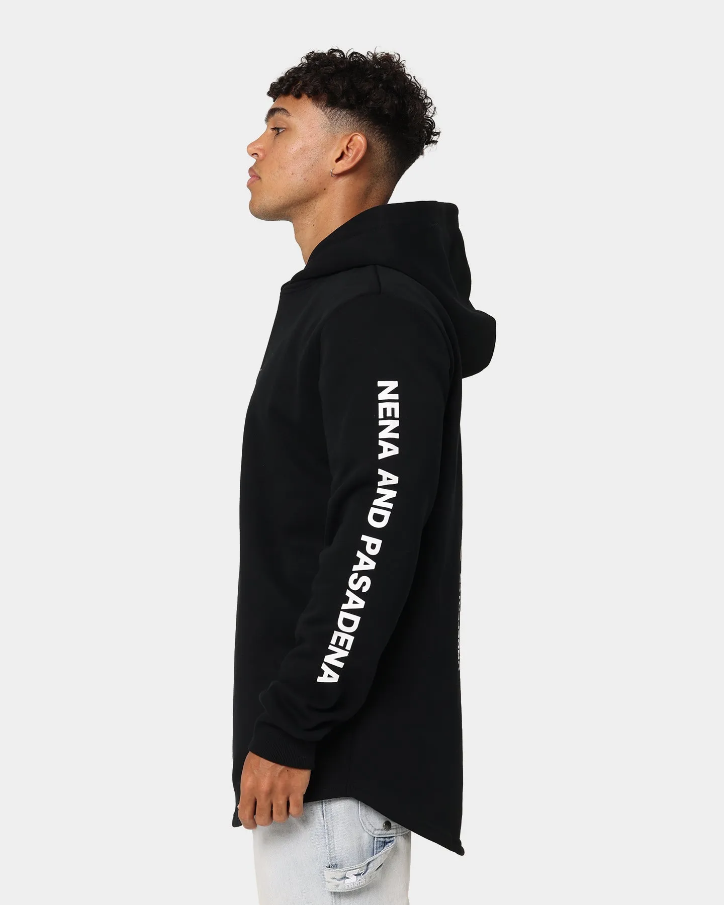 Nena and Pasadena Victims Dual Curved Hoodie Jet Black