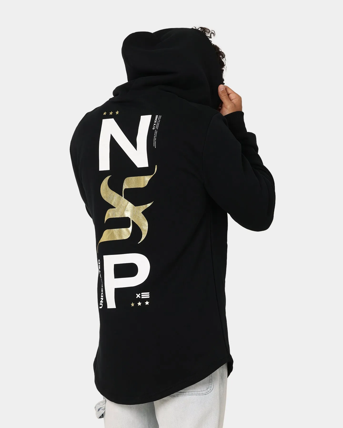 Nena and Pasadena Victims Dual Curved Hoodie Jet Black