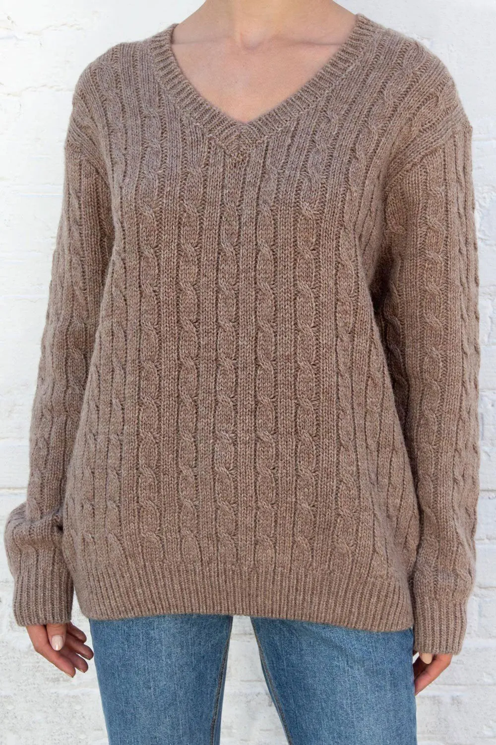 Nikki Heavy Wool Cable Knit Sweater