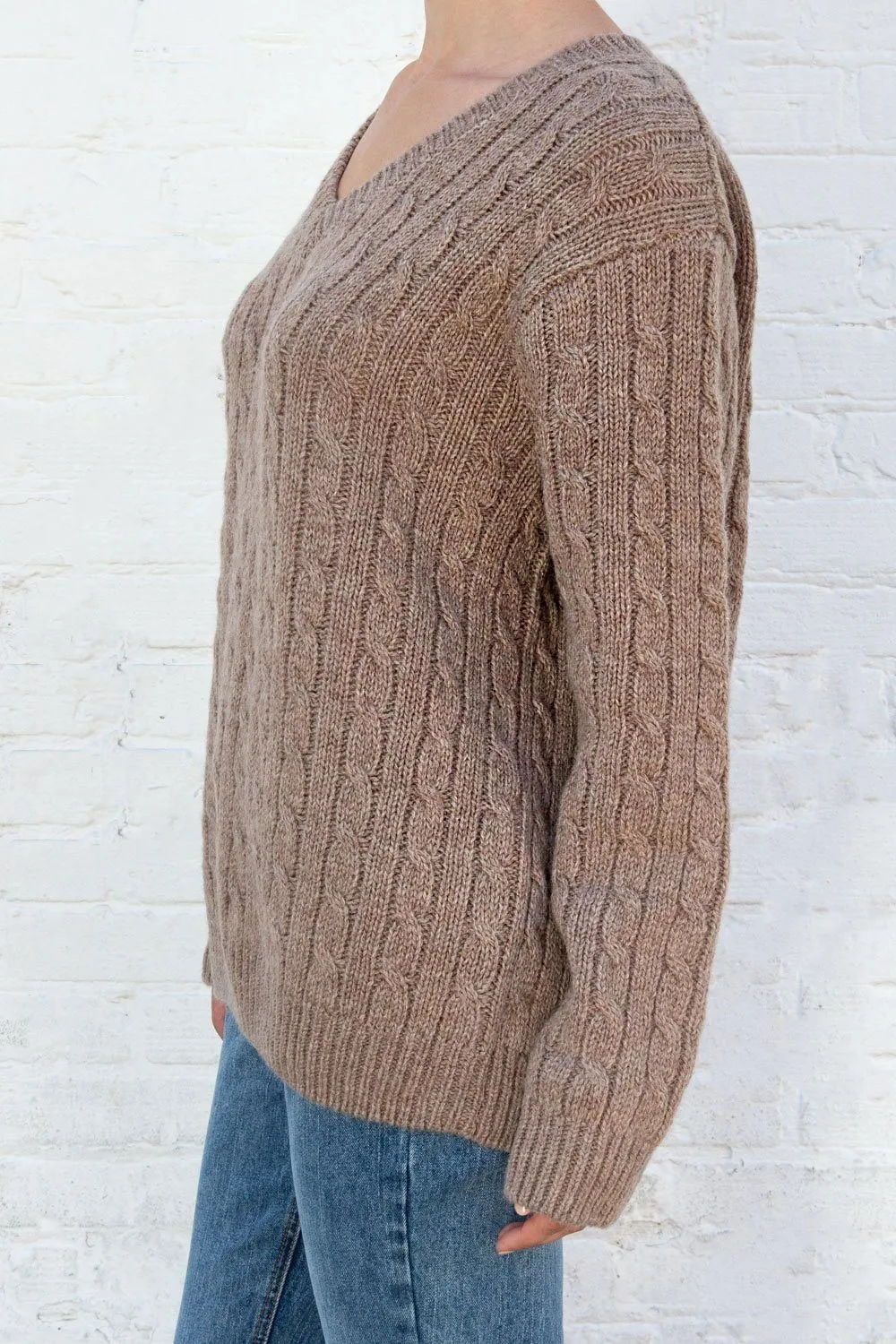 Nikki Heavy Wool Cable Knit Sweater