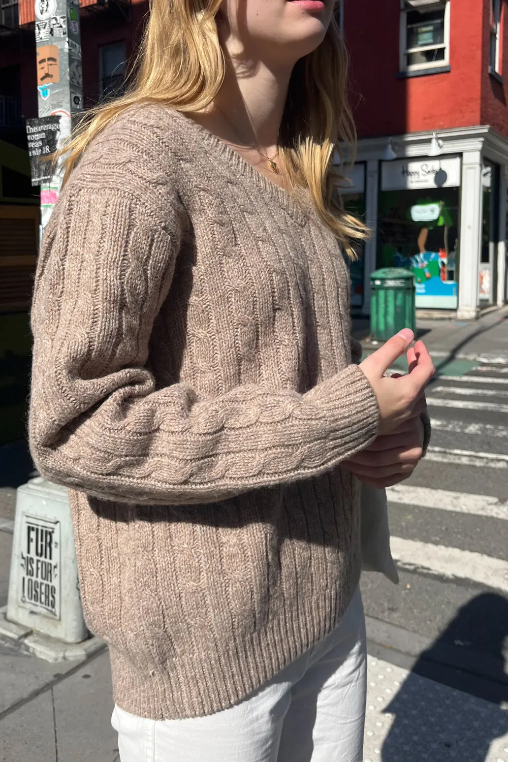 Nikki Heavy Wool Cable Knit Sweater