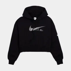 NSW Swoosh Fleece Pullover Womens Hoodie (Black)