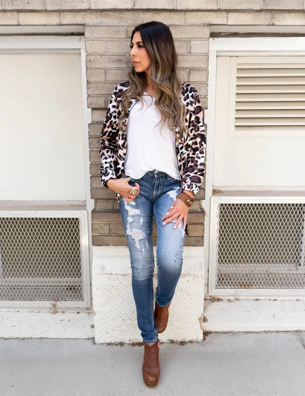 Nya Leopard Bomber Jacket