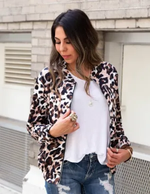 Nya Leopard Bomber Jacket