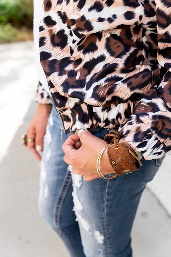 Nya Leopard Bomber Jacket